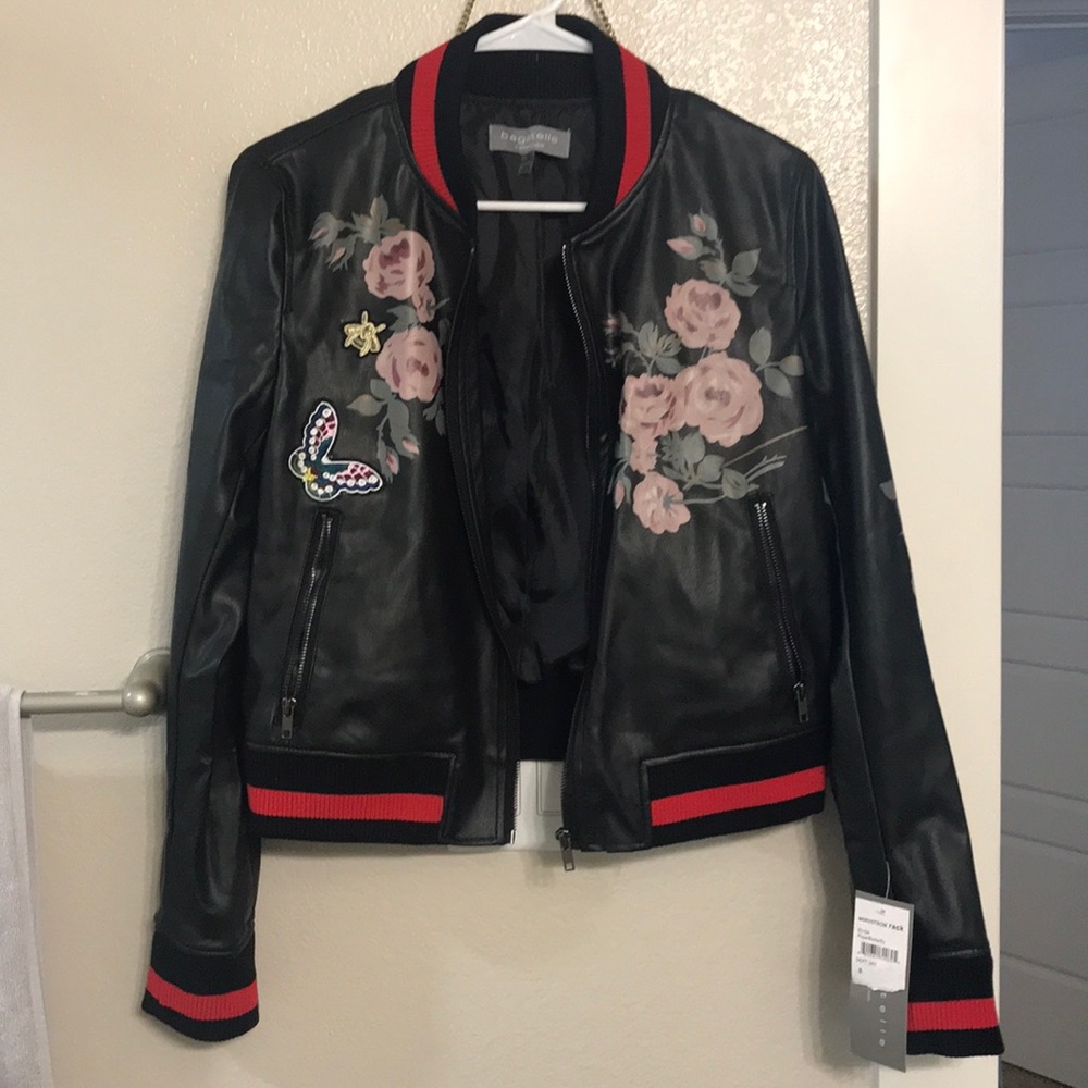 Nordstrom Varsity Faux Leather Jacket